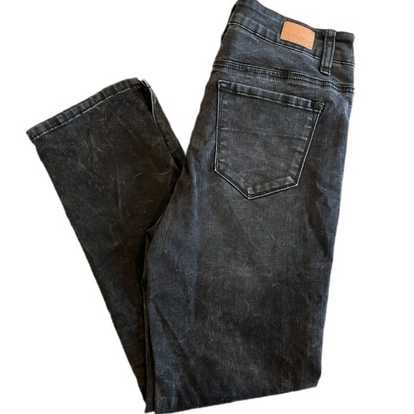 Judy Blue Crop Straight Fit Black Denim Jeans In Size 9/29 - Picture 1 of 2